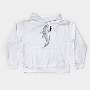 Dolphin Singer Microphone Kids Hoodie